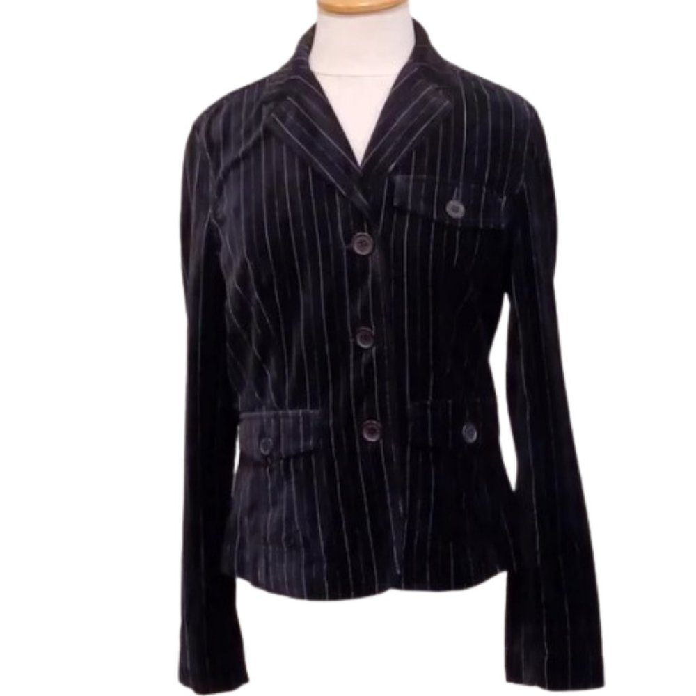 Jacob Connexion Velvet Pinstripe Blazer NEW- Sz. Lrg